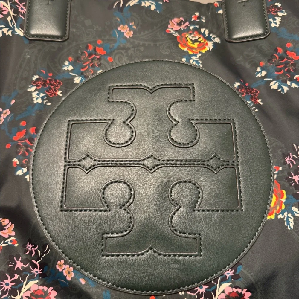 Tory Burch Ella Large Green printed Tote